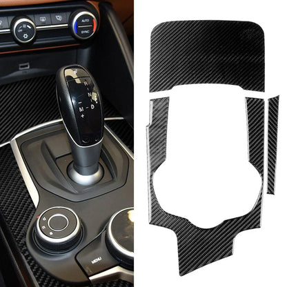 Carbon Fiber Console Trims 3 x for Alfa Romeo Giulia (2016–2024)