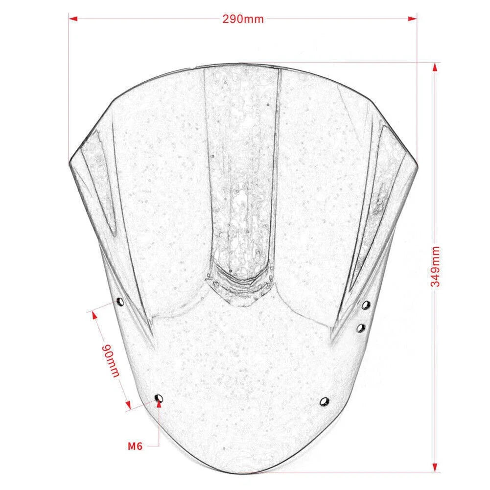 Windshield w/ Bolts Bracket for Yamaha MT09 FZ09 (2013-2016)
