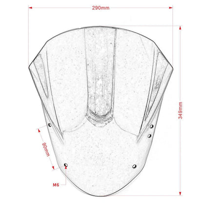 Windshield w/ Bolts Bracket for Yamaha MT09 FZ09 (2013-2016)