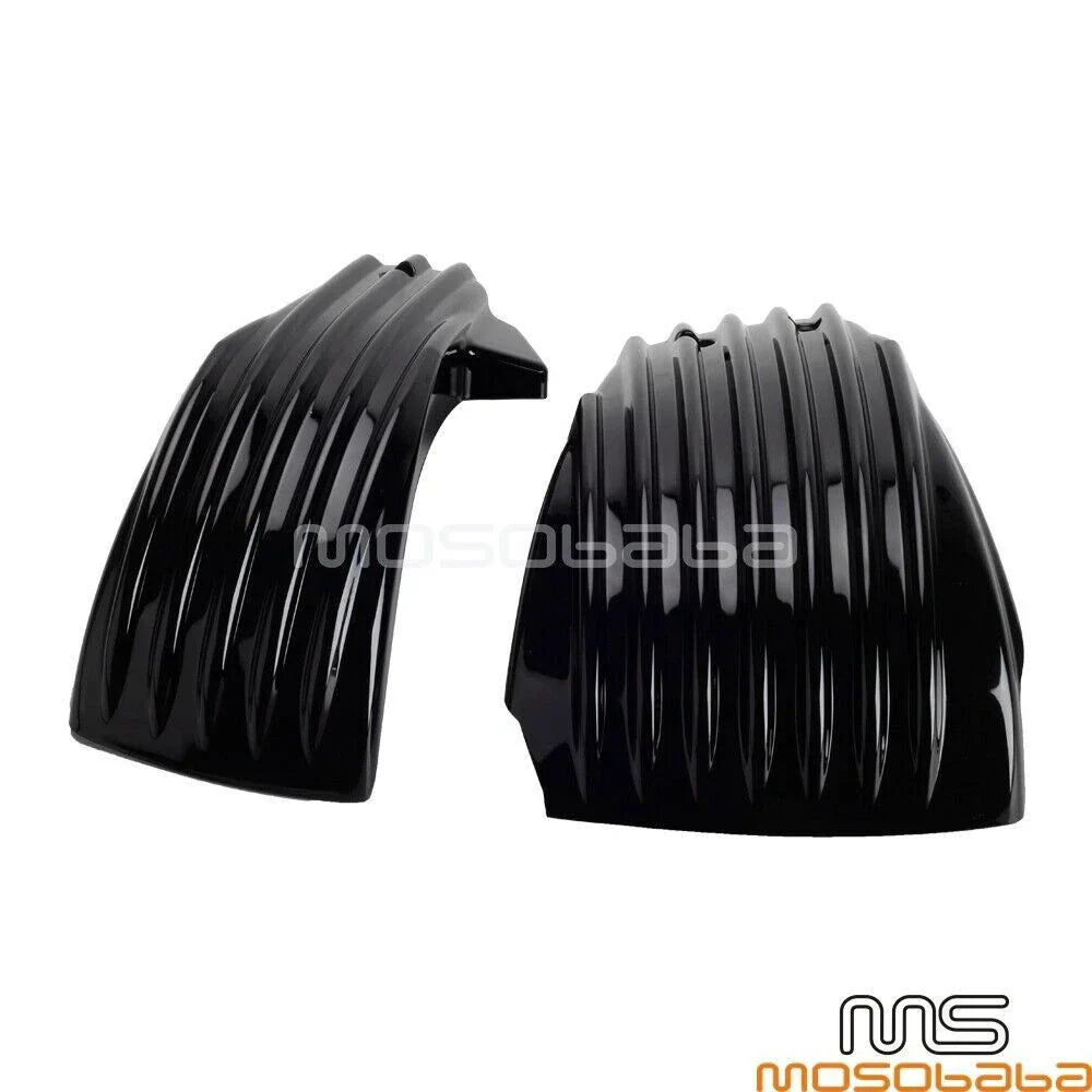 ABS Battery Side Cover Black Ribbed for Harley Softail Street Bob Low Rider (2018-2023)