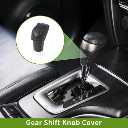 Car Gear Shift Knob Cover for Lexus RX350 2023-2024 Black Microfiber Leather