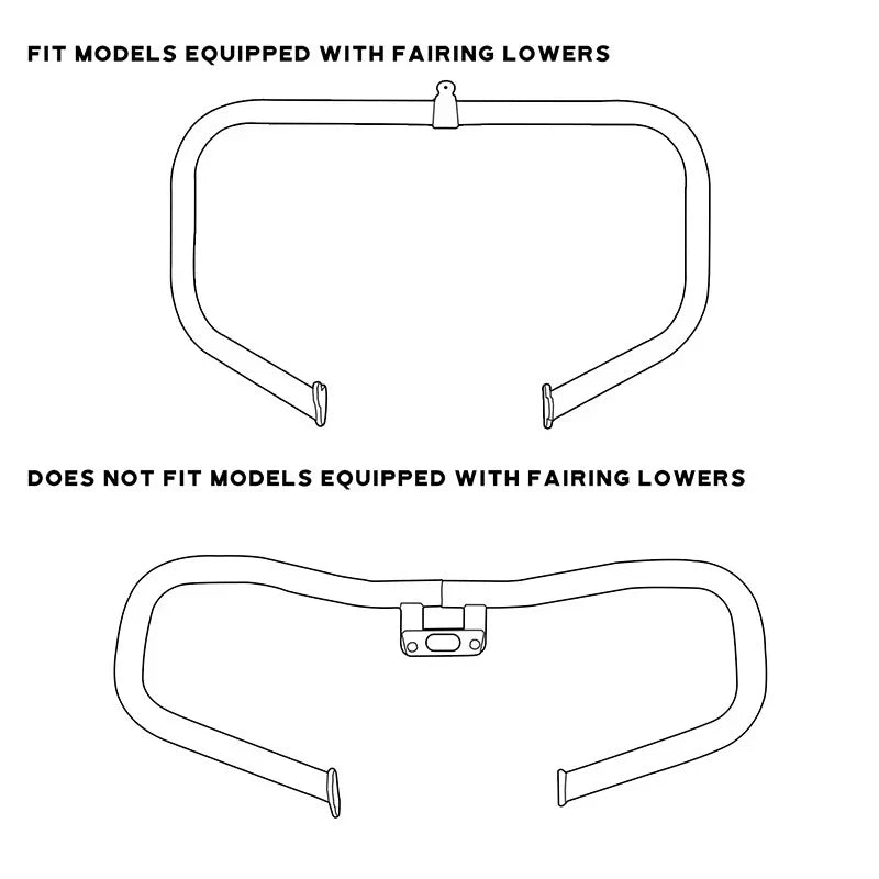 Black Engine Guard Crash Bar for Harley Road King, Street Glide (2009-2024)