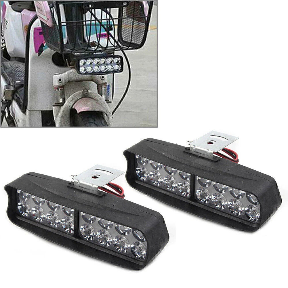16-LED Motorcycle Headlight Fog Light 2400Lm for UTV ATV