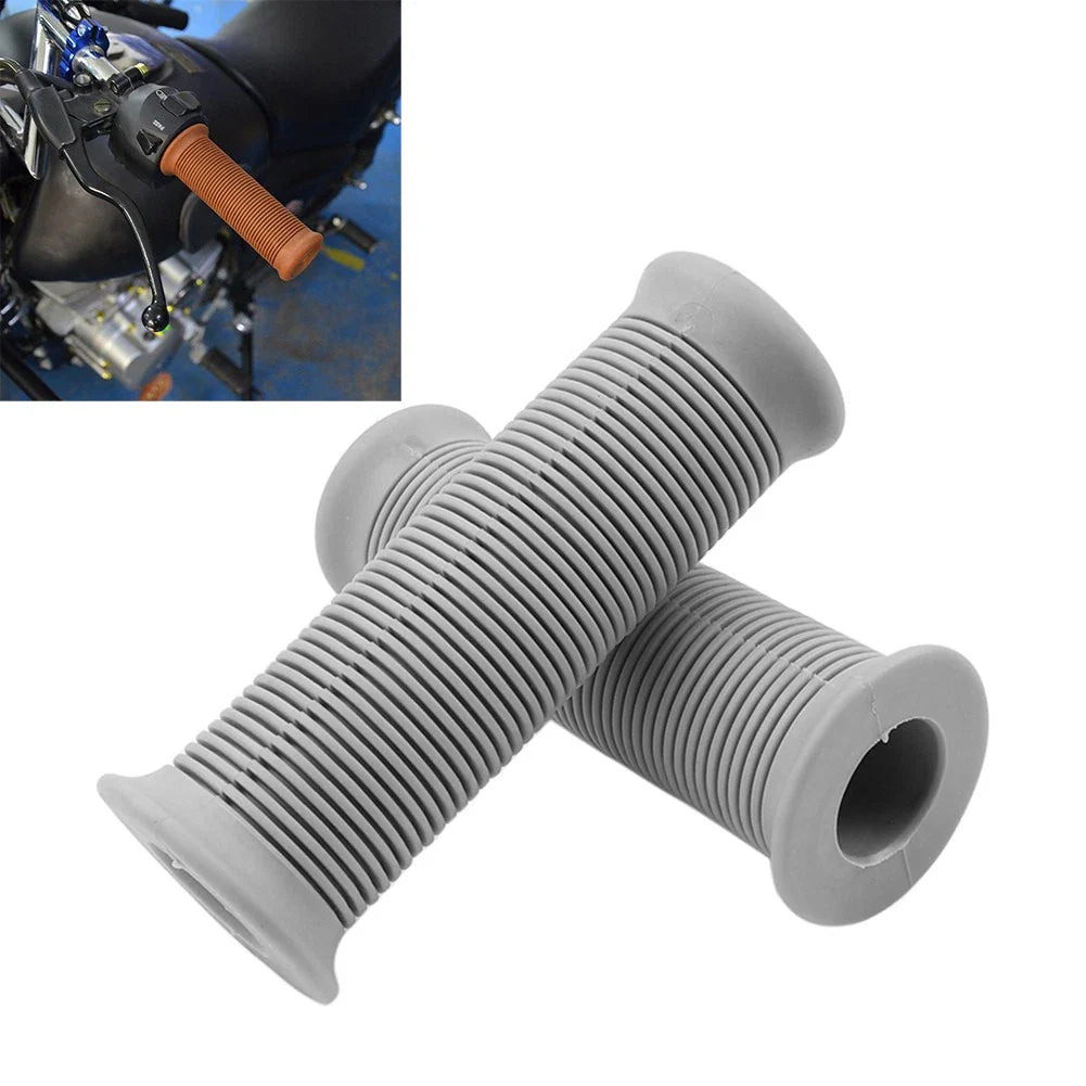 Grey 7/8" 22MM Universal Motorcycle Scooter Bicycle Handlebar Grips