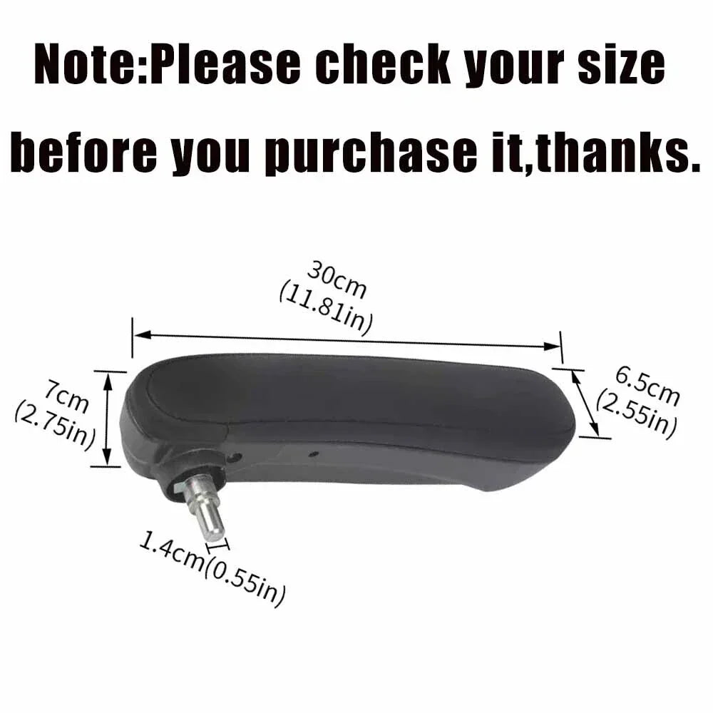 Black Front Right Inboard Seat Armrest for Fiat 500 (2016-2019)
