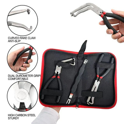 3 Piece Automotive Disconnect Pliers for Electrical Connector Removal Universal