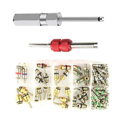 102Pcs Tire Valve Stem Cores Repair Tool for Car Air Conditioning