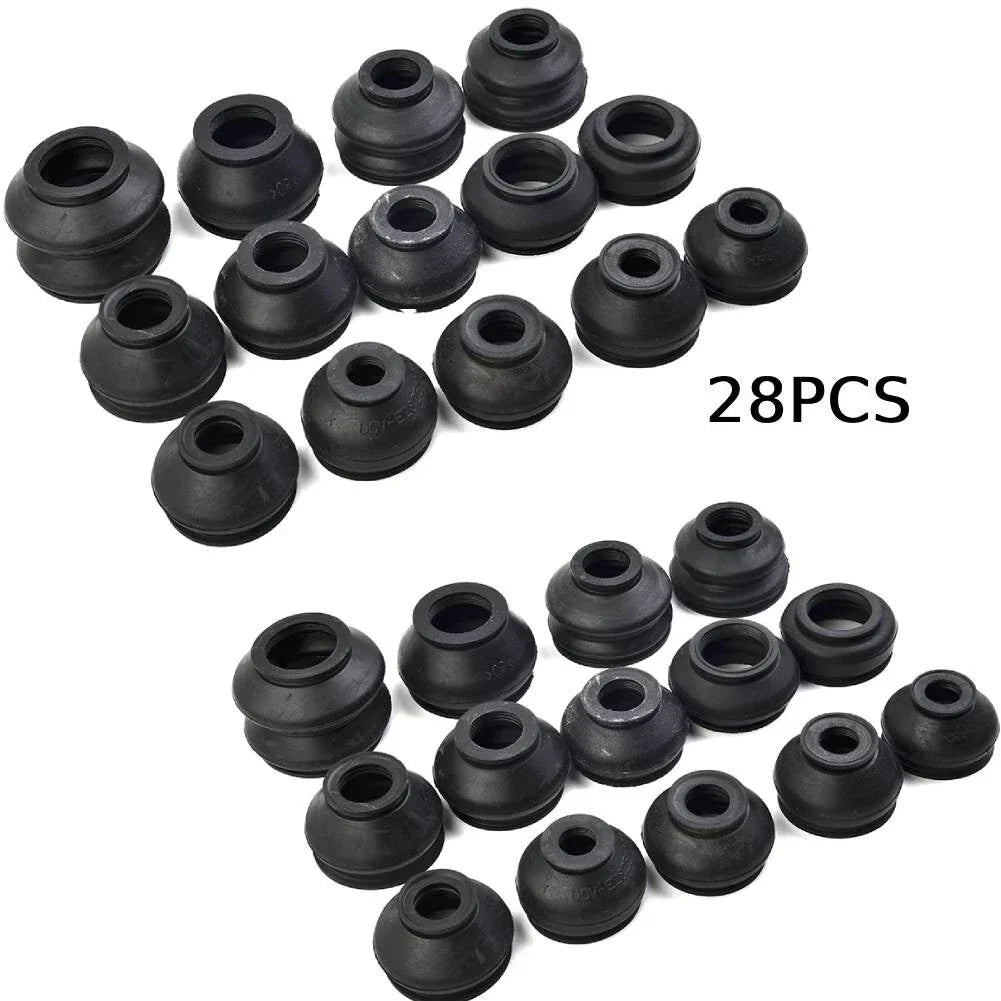 28Pcs Ball Joint Boot Suspension Dust Cover Track Tie Rod Linkage