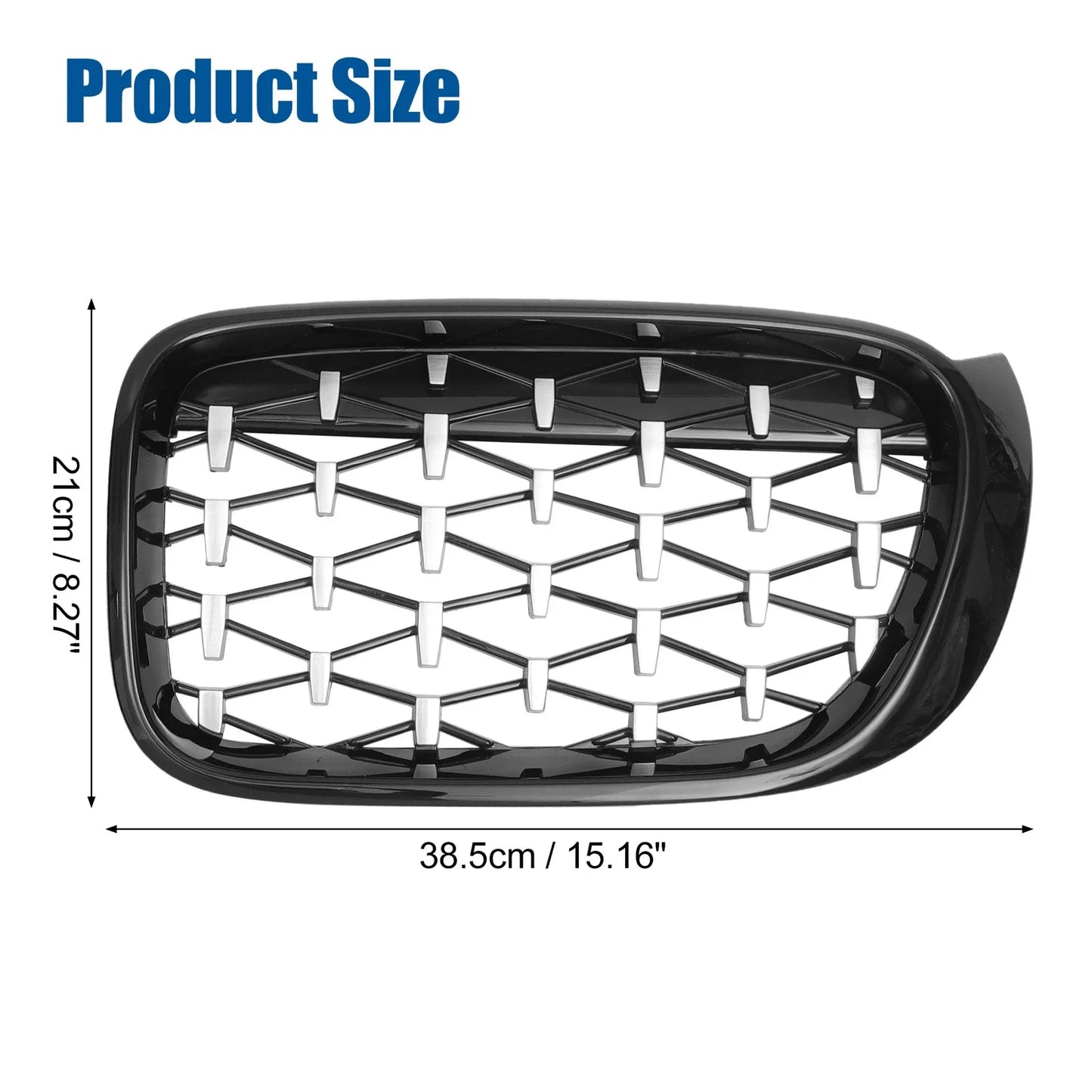 Pair Front Hood Bumper Grille for BMW X3 (2014-2017)