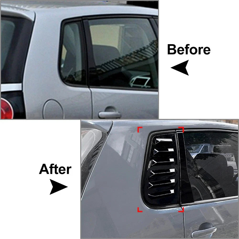 Rear Side Window Louver Vent Covers for VW Polo (2001-2009)