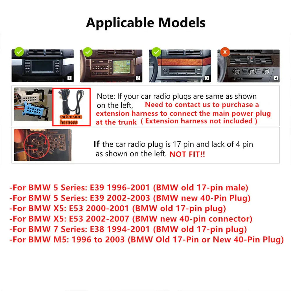 10.33'' Car Stereo GPS Navigation for BMW E38 E39 E53 M5 X5 (1995-2006)