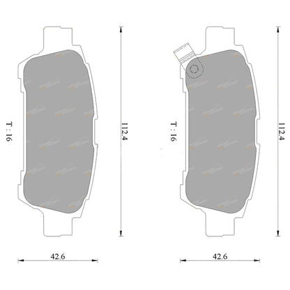 Rear Disc Brake Pads Set for Toyota Tarago ACR30 (2000–2006)
