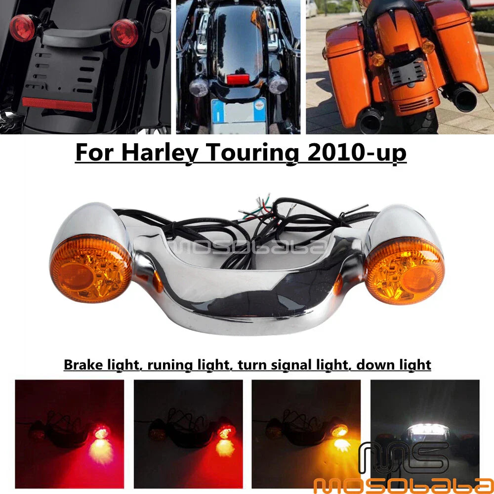 Rear Turn Signal Light Bar for 15-19 Harley Touring Special FLHXS FLTR FLHR