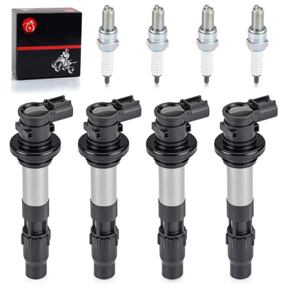 4x Ignition Coils Iridium Spark Plugs for Suzuki GSX-R750 K8/K9/L0 (2008–2013)