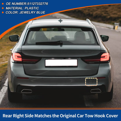 Rear Tow Hook Cover for BMW 5-Series F10 Jewelry Blue