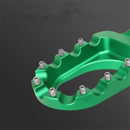 Green Footpegs for Kawasaki KX65 (2000-2019), KX500 (1988-2004)