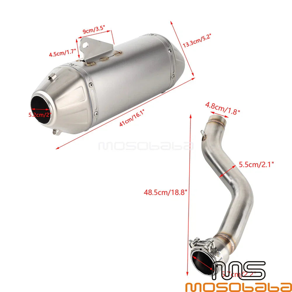 Muffler Exhaust System Slip-on Pipe for Harley Pan America 1250 (2021-2023)