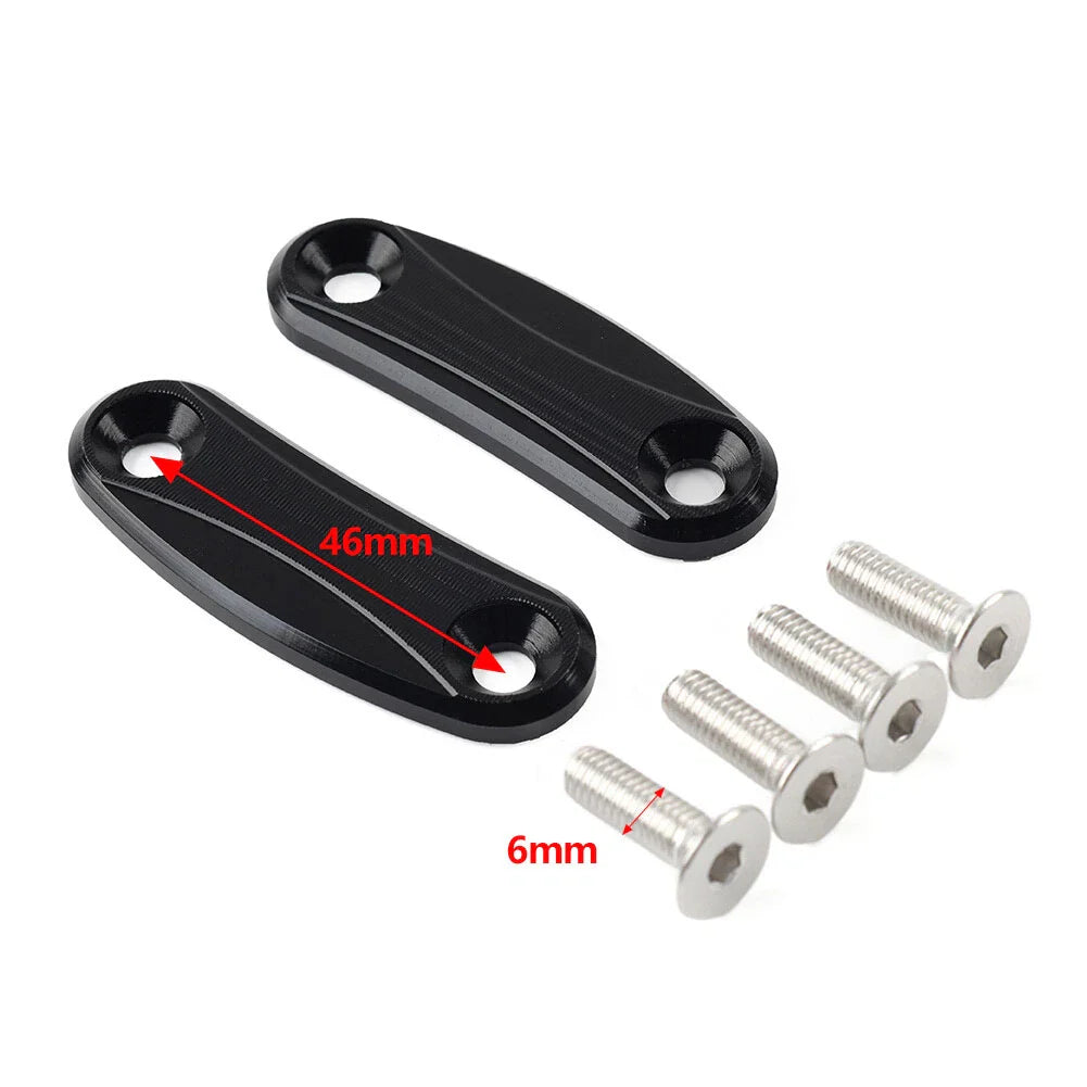 Red Rearview Mirror Block Off Base Plates Cover for Kawasaki ZX-10R (2011-2015)