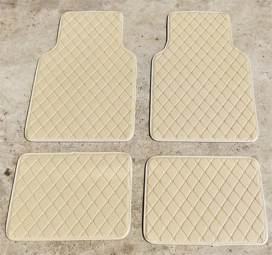 4 Pcs Waterproof PU Leather Car Floor Mats