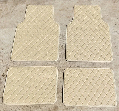 4 Pcs Waterproof PU Leather Car Floor Mats