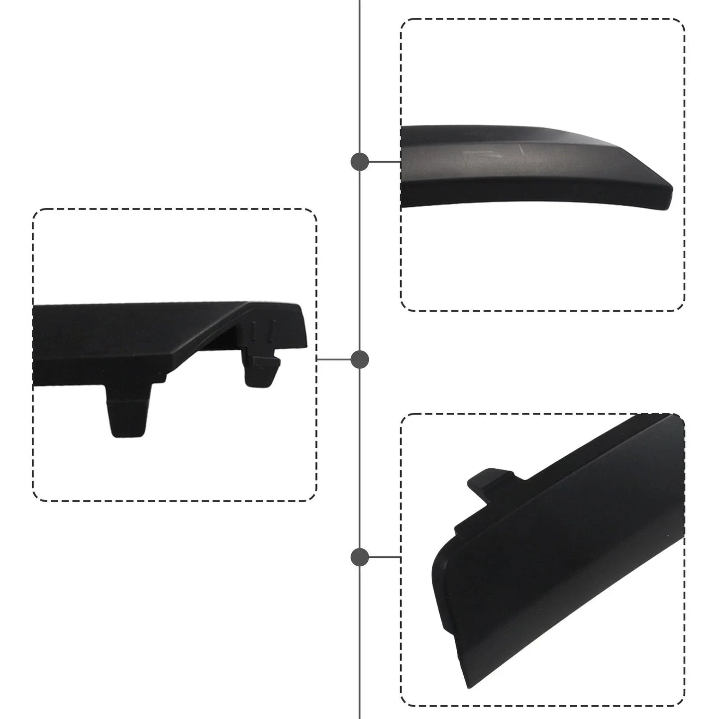 2 x Front Bumper Cover Molding Left & Right for Mercedes-Benz W167 (2015–2022)