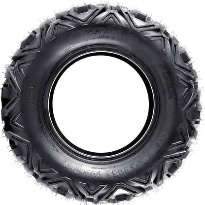 12" 25x10-12 Rear ATV UTV Tire 6-Ply Tubeless for Quad Buggy Go Kart