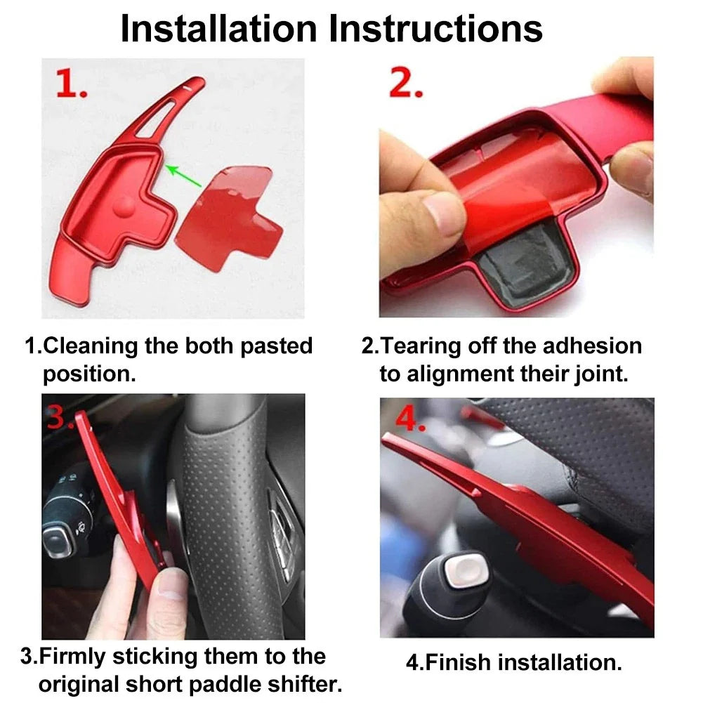 Steering Wheel Shifter Paddle Extensions for Mercedes-Benz A/B/C/E/S/G/V-Class
