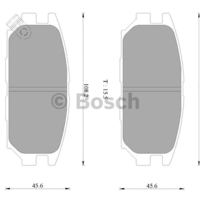 Rear Disc Brake Pad Set for Mitsubishi Pajero (1983-1991)