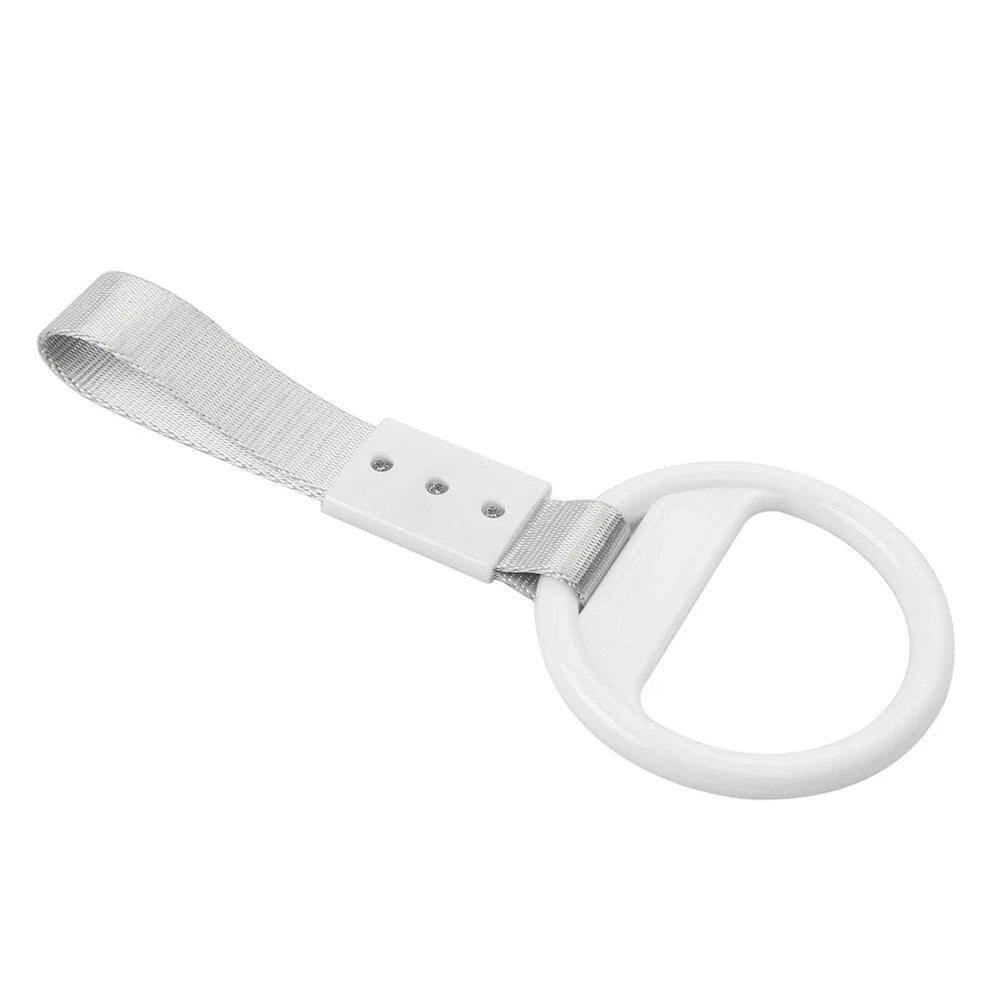 Silver & White Ring Train Bus Handle Strap Charm Tool - 1 PC