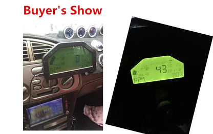 Dash Rally Race Gauge Sensor Set for Car with Bluetooth Digital LCD Display
