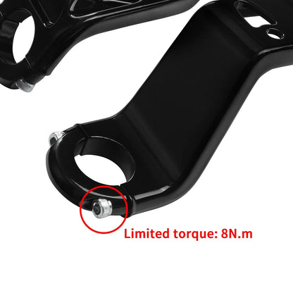 Black Front Headlight Fairing Mount Bracket for Harley Low Rider (2022-2025)