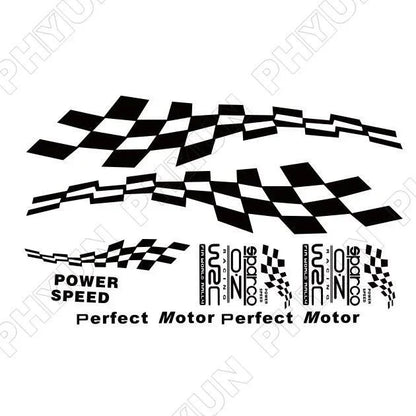 161cm Black Lattice Vinyl Decals for Car Styling Stickers Waterproof
