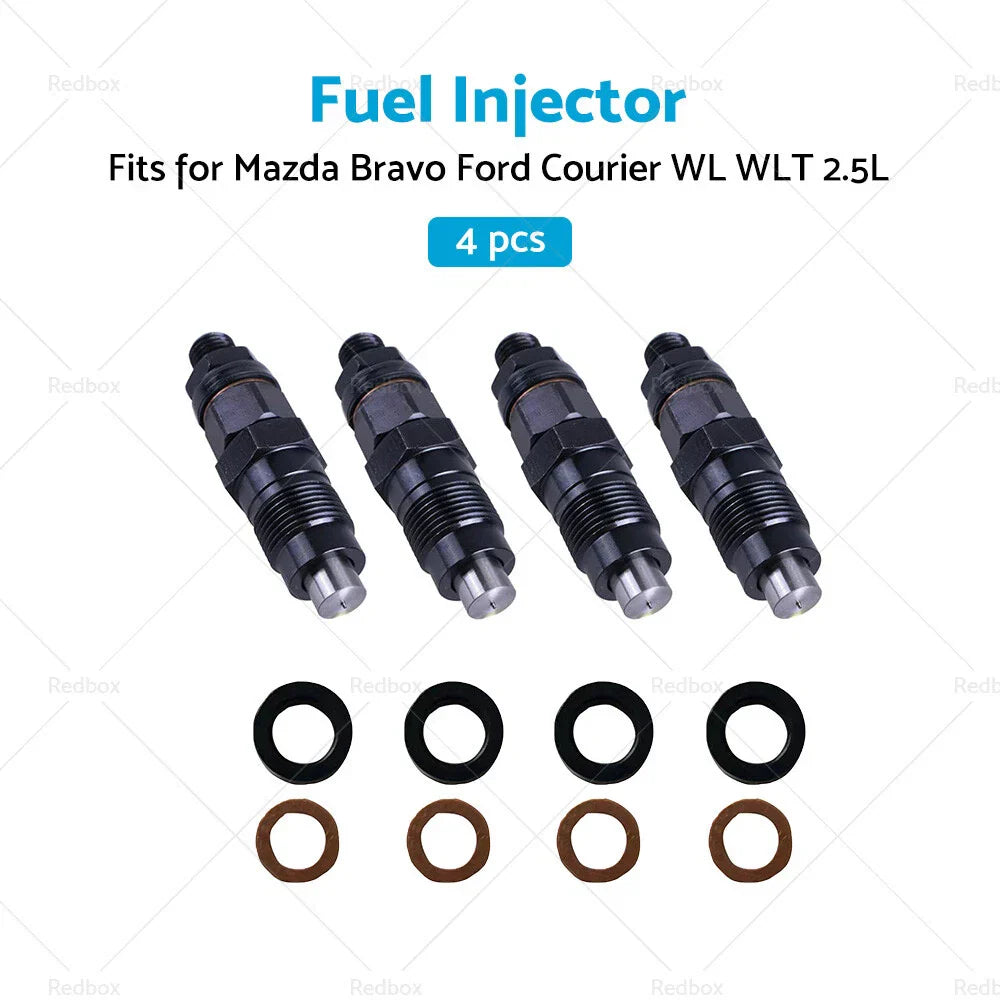 4 x Fuel Injectors for Mazda Bravo, Ford Courier WL WLT 2.5L Diesel (2001-2006)