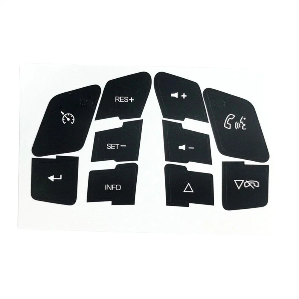 Steering Wheel Button Decals for Chevrolet C6, Malibu, Pontiac G6 (2004-2013)