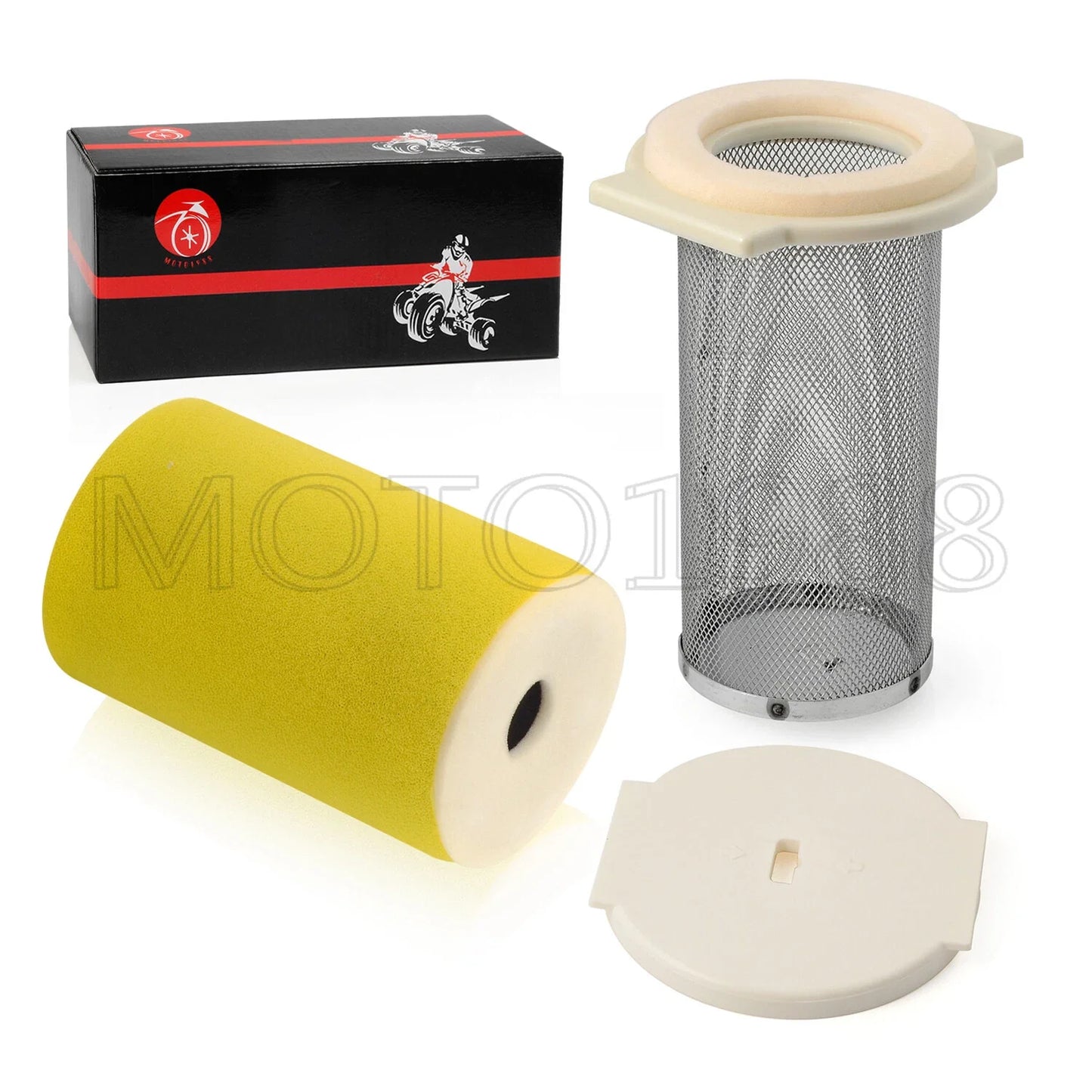 Air Filter & Guide & End Cap for Yamaha KODIAK BIG BEAR MOTO-4 (1987–1999)