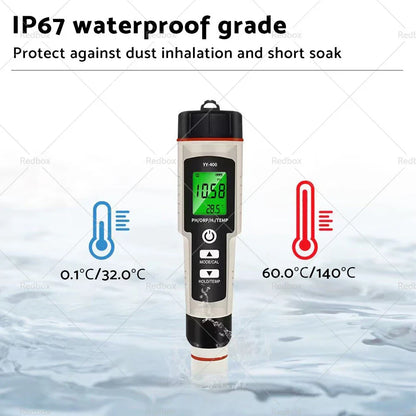 4 in 1 Hydrogen-Rich Water Quality Tester for PH/ORP/TEMP Meter