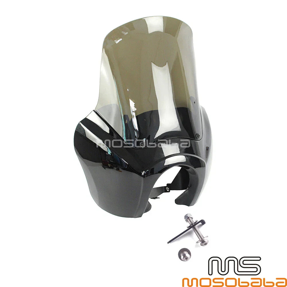 Smoke Headlight Fairing Windshield for Harley Softail StreetBob 18-23