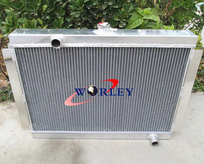 3 Row Aluminum Radiator + Fans for Nissan Datsun 280Z 280ZX (1975-1983)