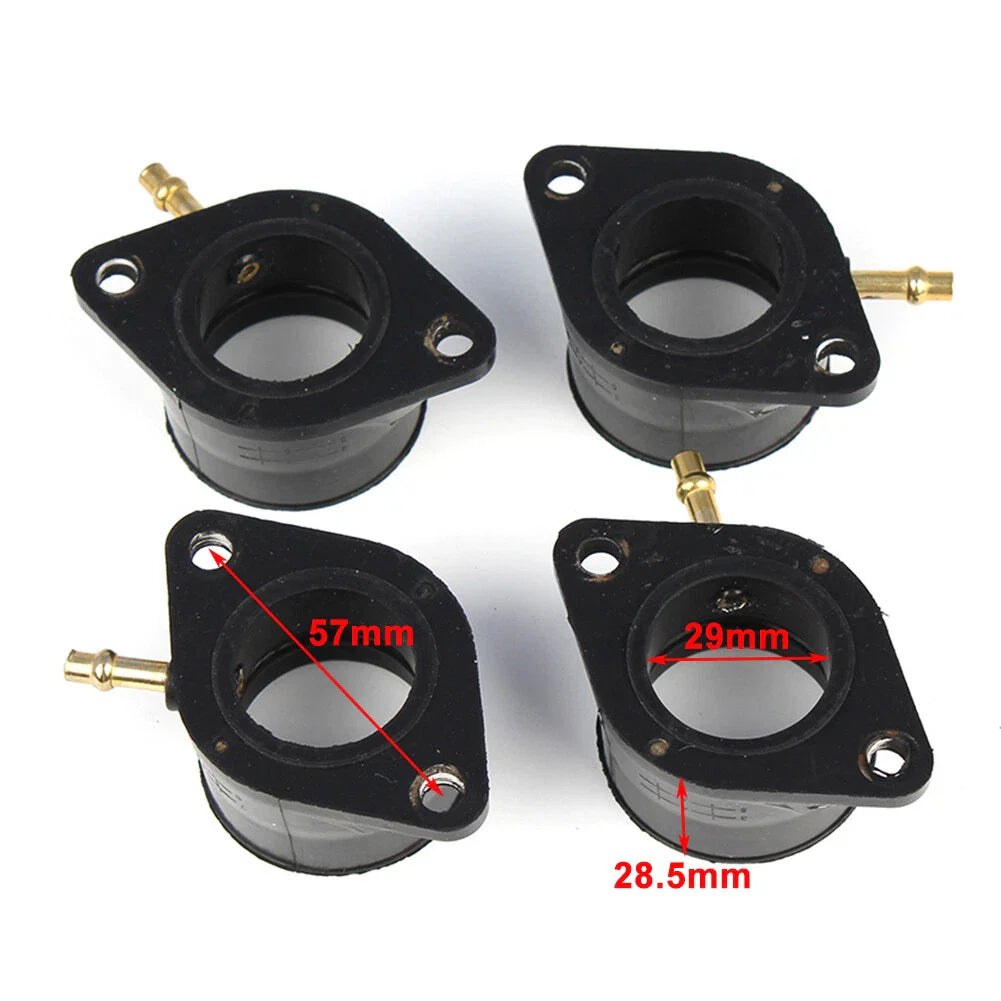 4 Pcs Carburetor Intake Manifold Boots for Kawasaki KZ1000 KZ1100 (1977-1983)
