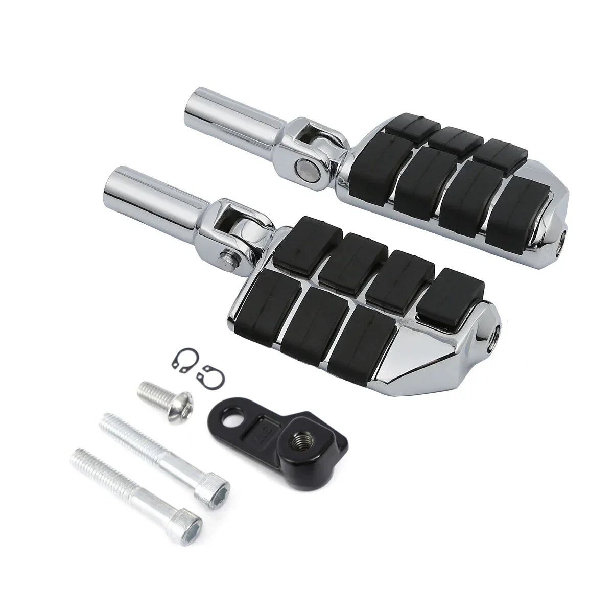 Chrome Rear Passenger Foot Pegs for Harley Softail Slim (2012-2017)