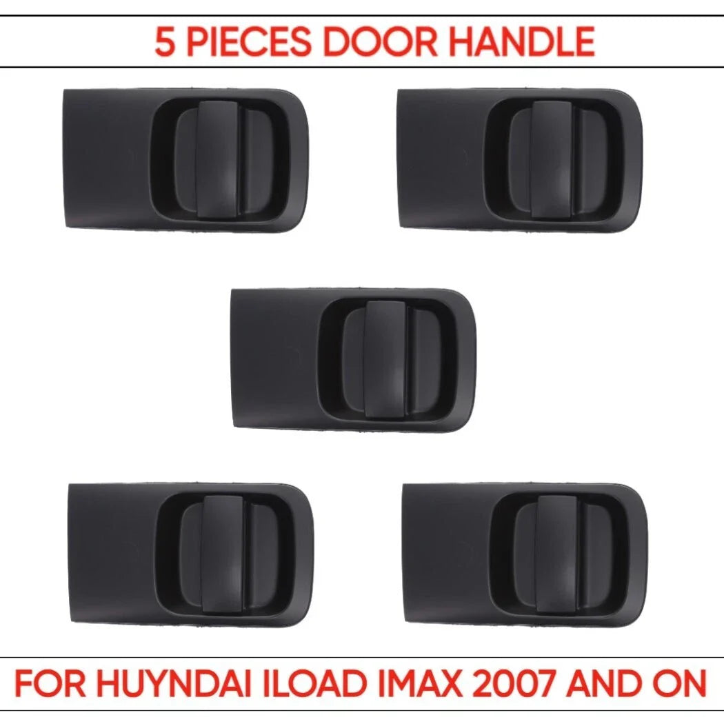 5 x Rear Right Outer Sliding Door Handle Black for Hyundai iLoad iMax (2007–2023)