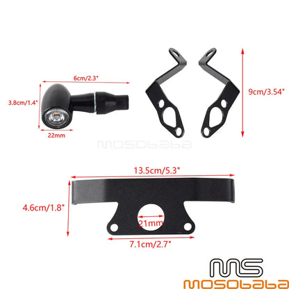 LED License Plate Bracket Frame w/Turn Tail Light for Sportster S (2021-2024)