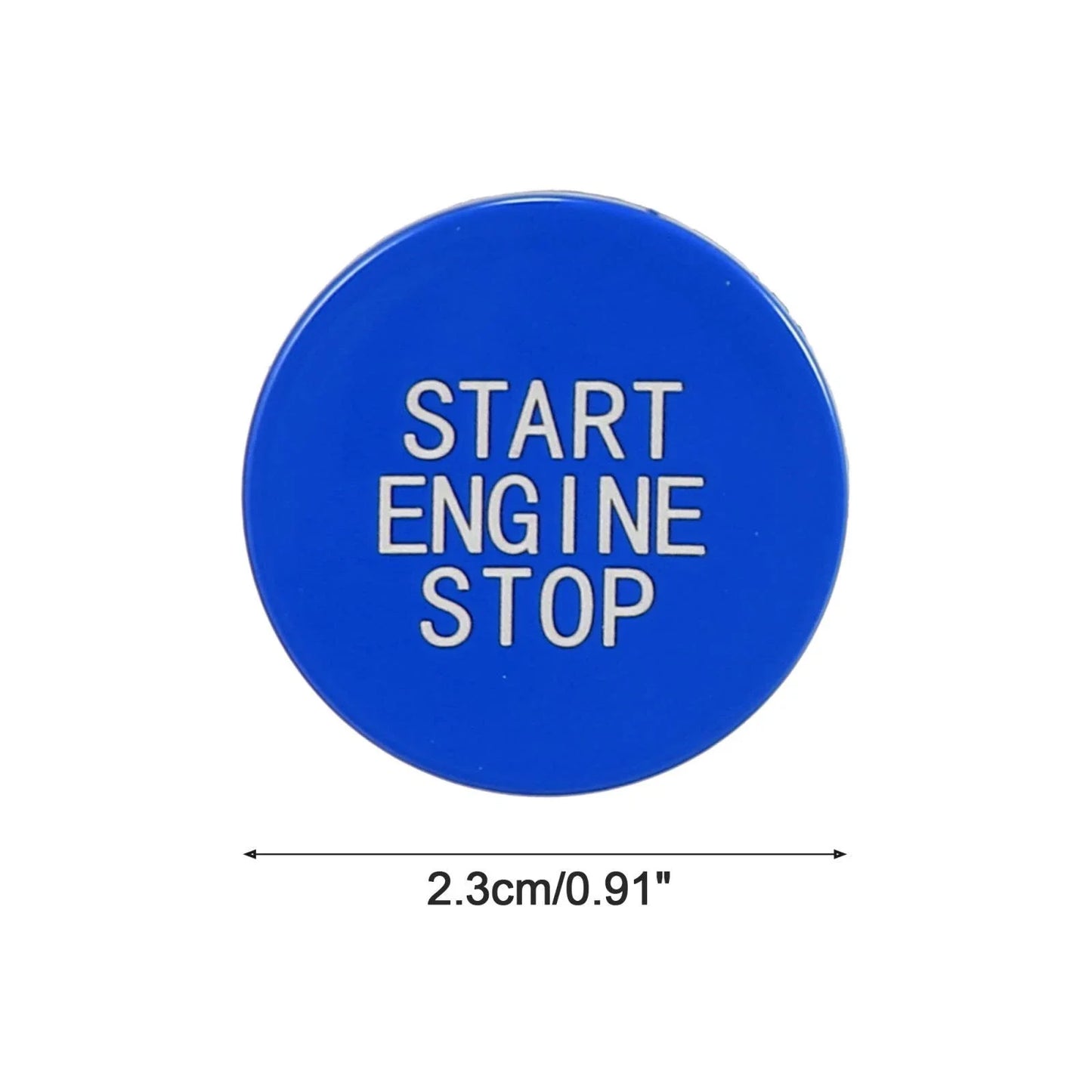 Blue ABS Push Start Stop Button Cover Trim Sticker for BMW
