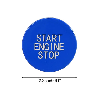 Blue ABS Push Start Stop Button Cover Trim Sticker for BMW