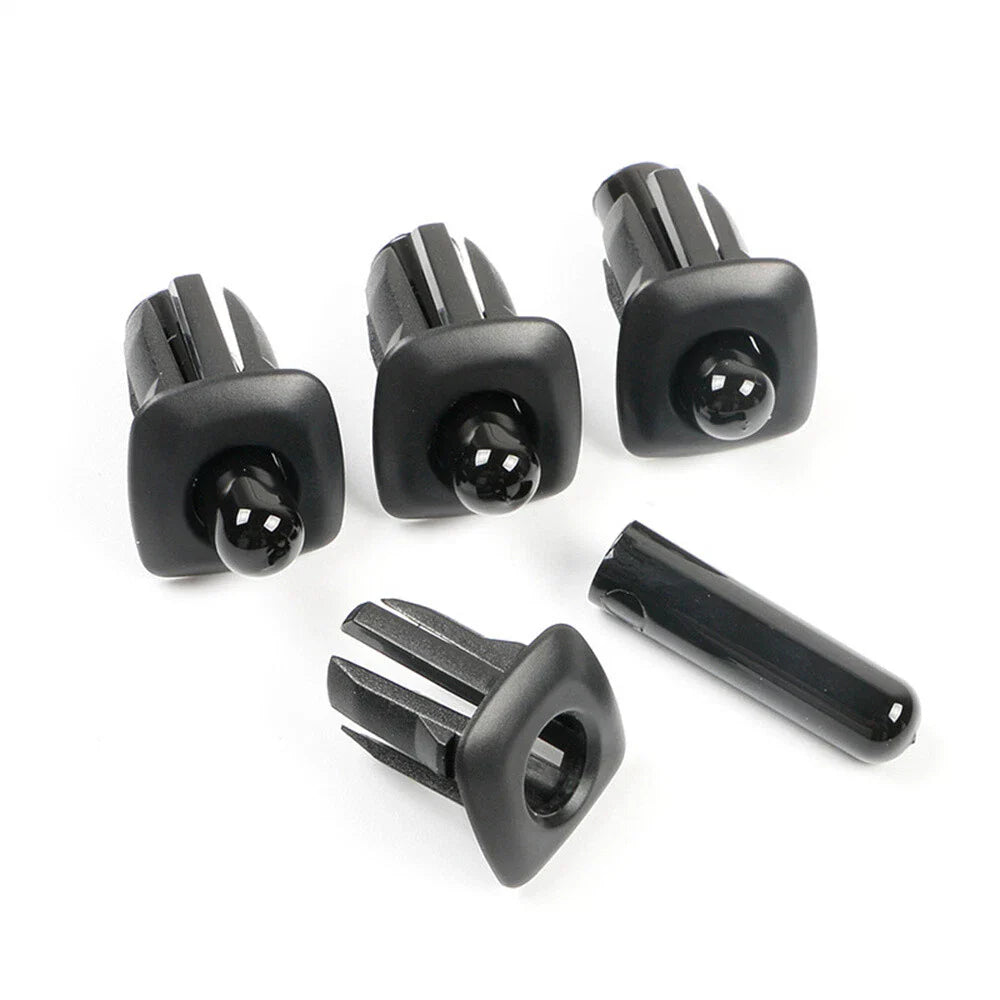 4 x Car Door Lock Pin Cap Cover Bezel Black for BMW 5 Series (2011-2017)