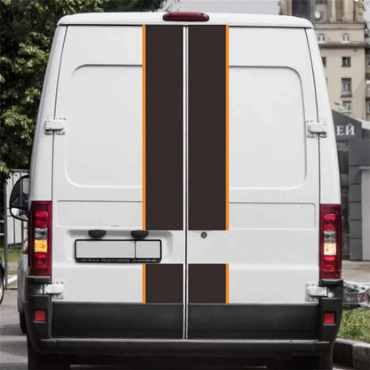 Black & Orange Vinyl Racing Stripe Decal Sticker for Car SUV Truck Van