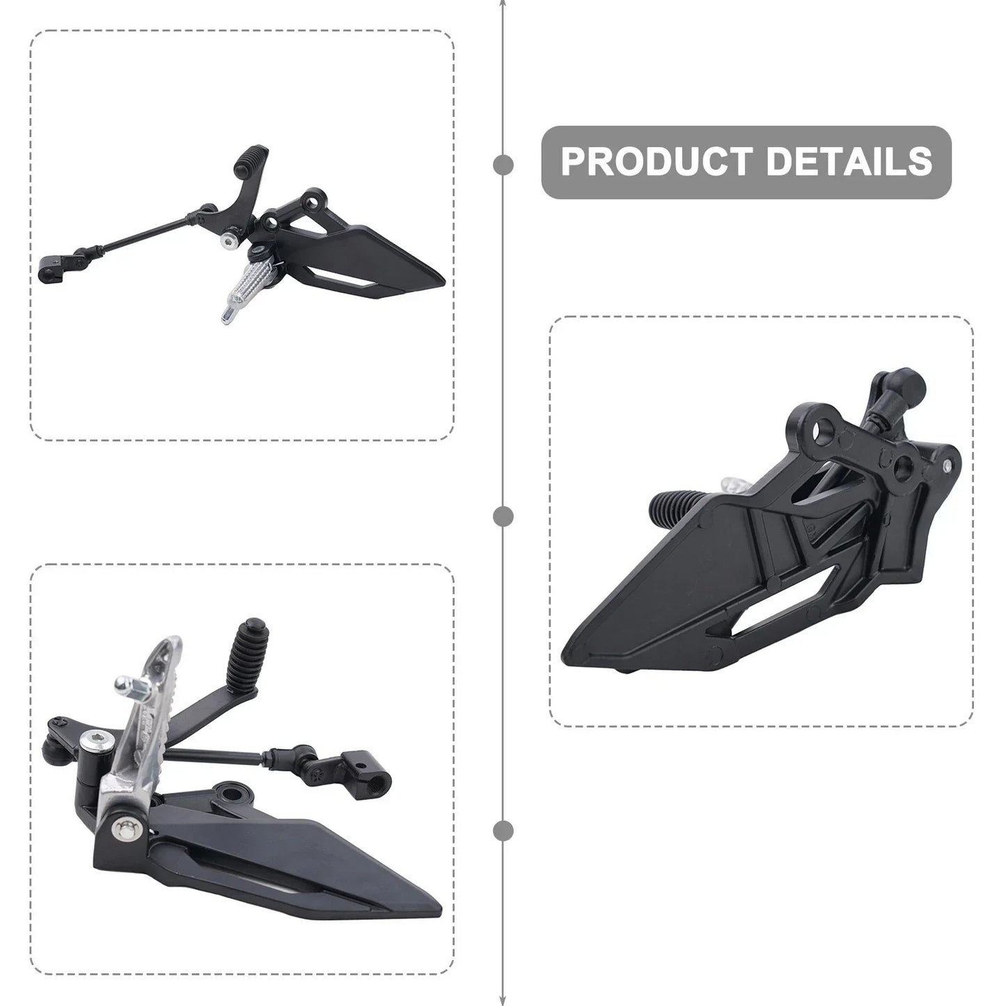 Left Foot Peg Bracket Brake Pedal High Temp Paint for Kawasaki EX 250R