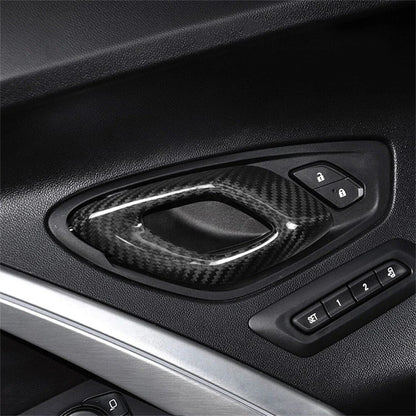 Carbon Fiber Door Handle Panel Cover for Chevrolet Camaro (2016-2023)