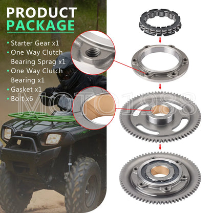 Starter Clutch Idler Gear Gasket Bolts for Kawasaki BF Prairie (2008–2009)