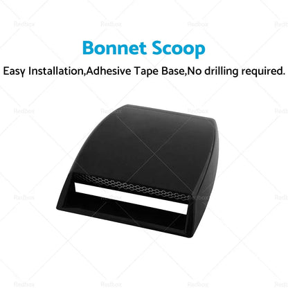 Black ABS Plastic Air Flow Intake Scoop for Universal Car Hood Cover